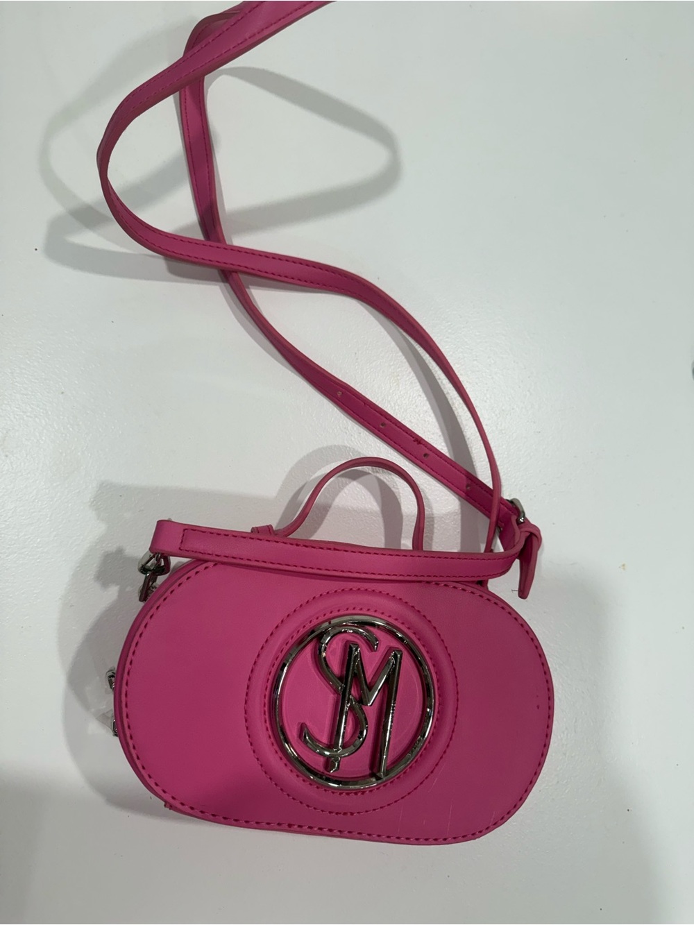 Steve Madden Hot Pink Logo Crossbody Bag